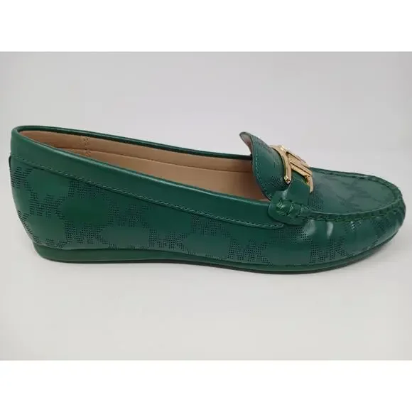 Michael Kors Camila Logo Moccasin Jewel Green Women SZ 7M 49S2CAFR1L New In Box - Picture 13 of 16